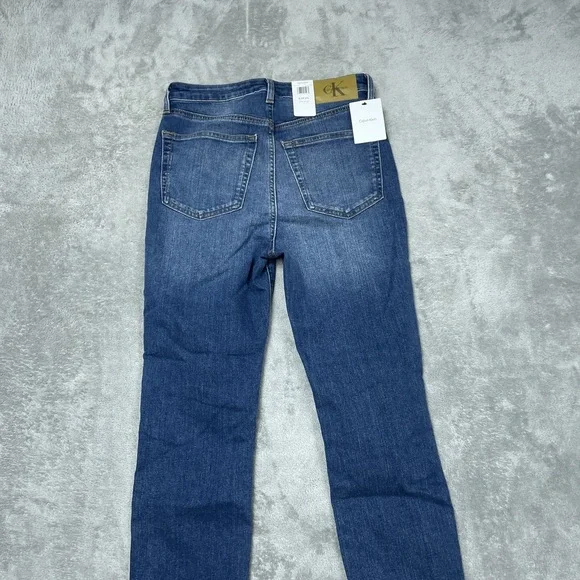 Calvin Klein Women's 8/29 High Rise Skinny Ankle Jeans Blue d1391 - Picture 6 of 7